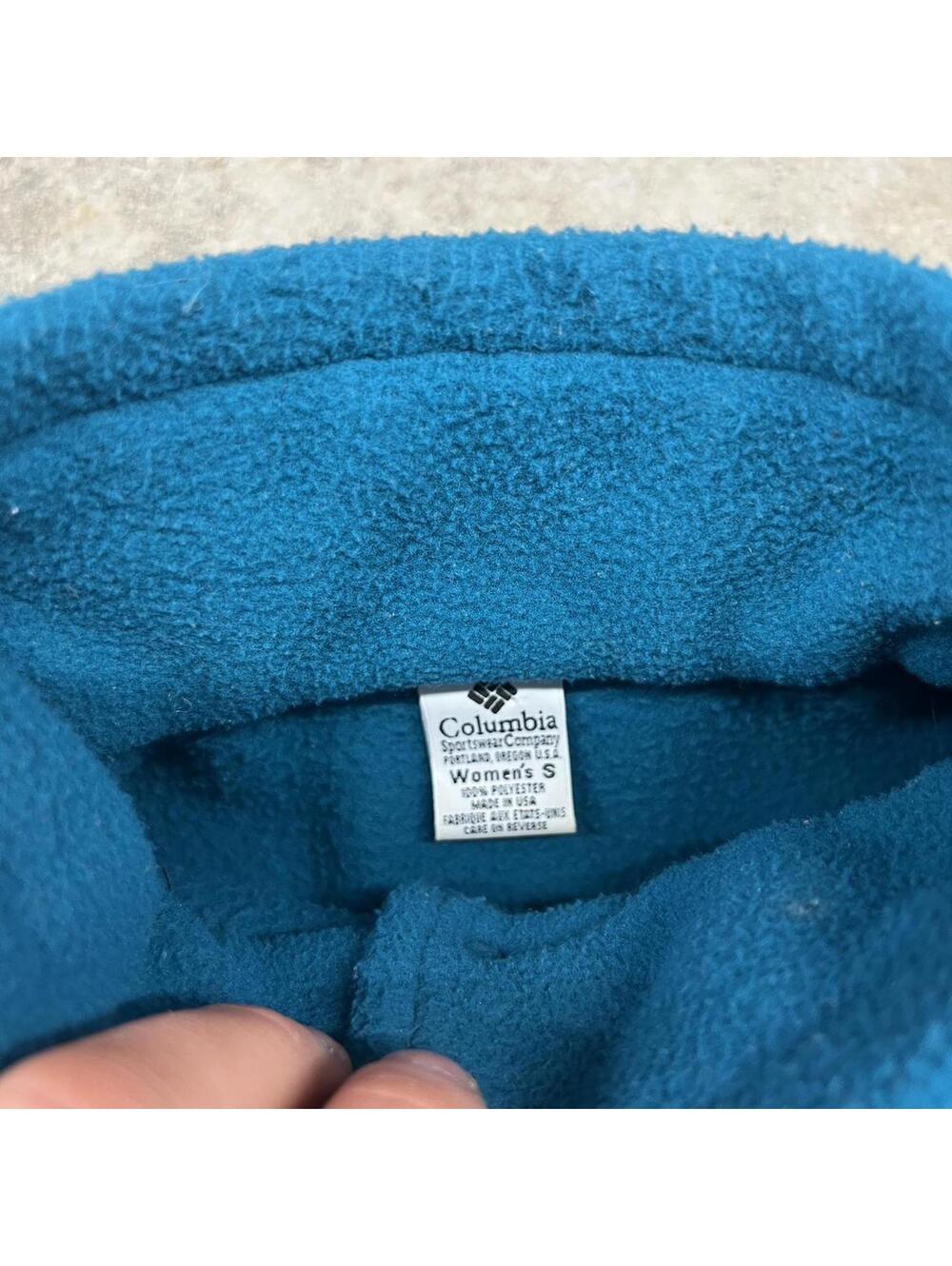 vintage columbia sportswear blue made in usa synchilla fleece jacket - Picture 3 of 3